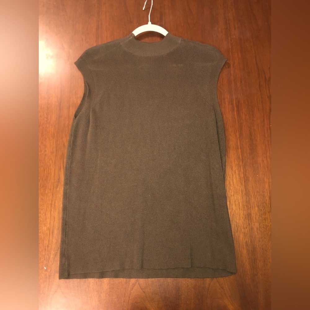 Worthington Olive Green Woven Top - Size Large